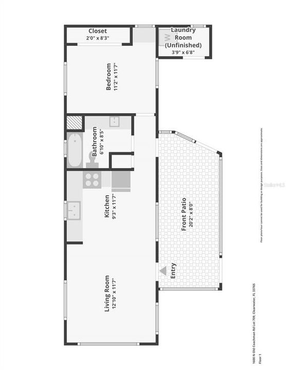 For Sale: $69,800 (1 beds, 1 baths, 492 Square Feet)