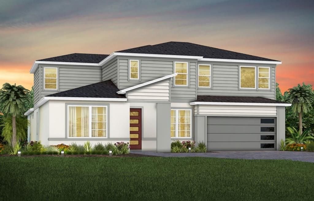 Exterior Design. Artistic rendering for this new construction home. Pictures are for illustrative purposes only. Elevations, colors and options may vary.