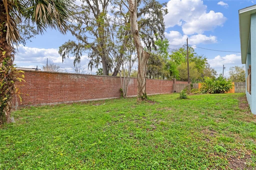 Large back yard.