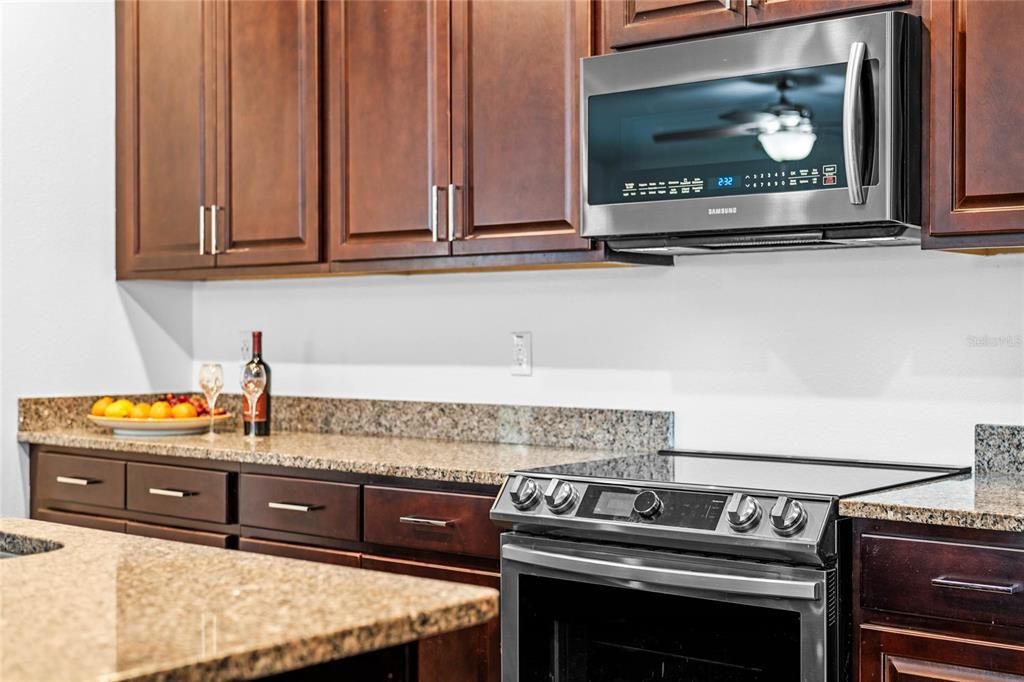 Stainless steel appliances.