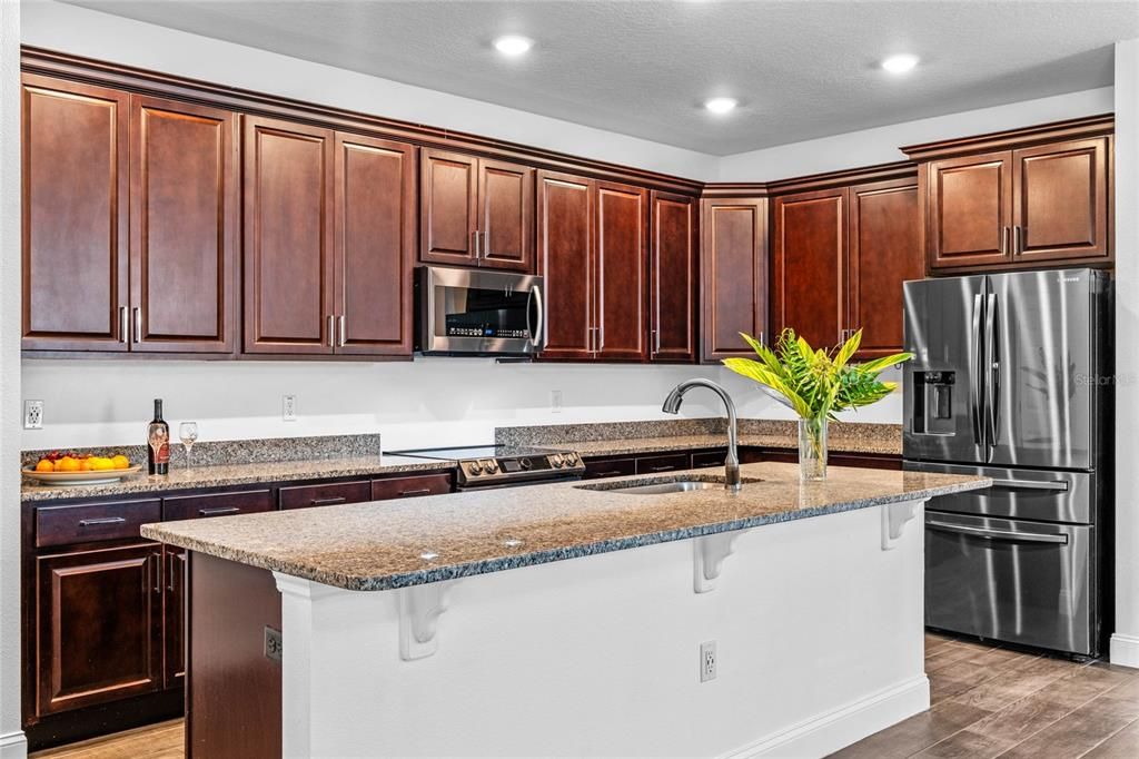 Granite stone countertops.