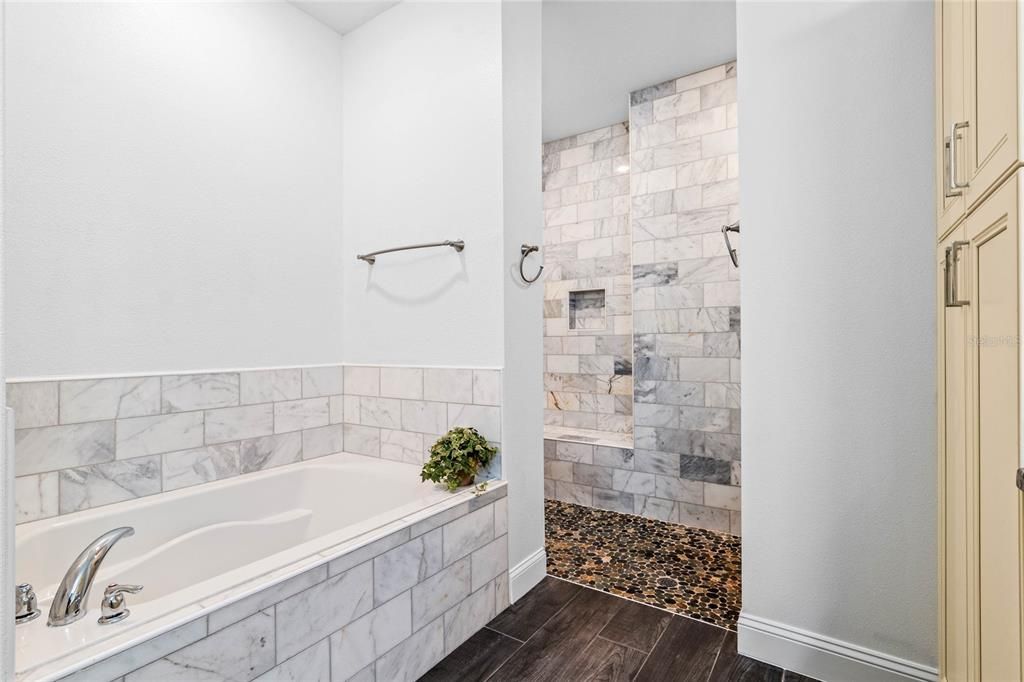 Primary bathroom with garden tub.