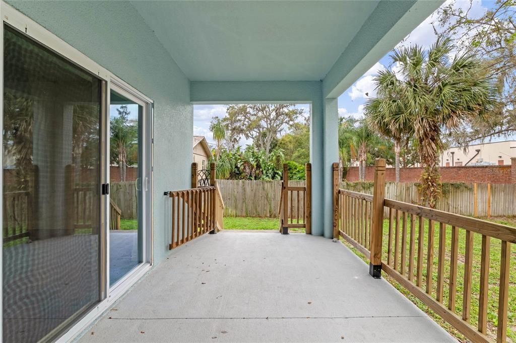Covered back porch.