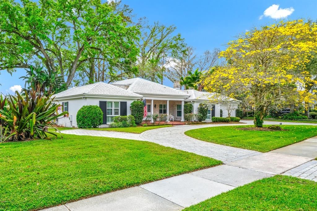 Front with Circular Driveway