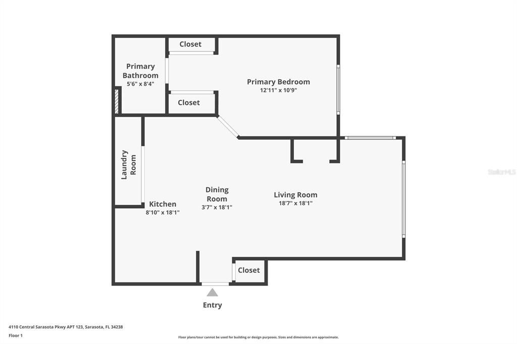 Active With Contract: $179,000 (1 beds, 1 baths, 759 Square Feet)