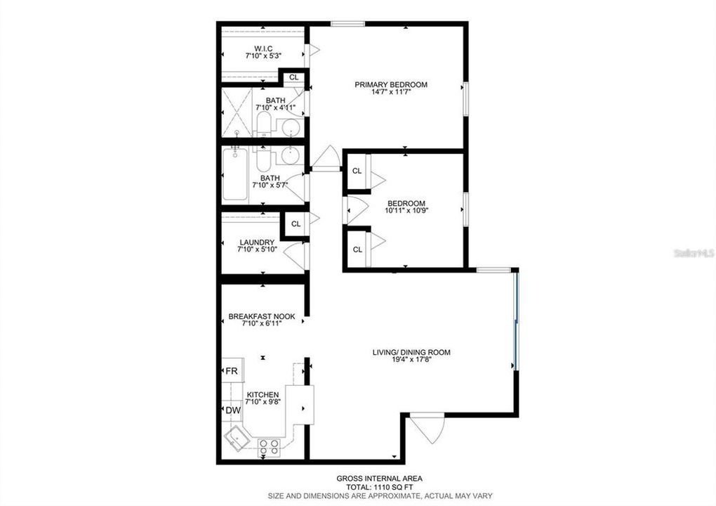 Под контрактом: $160,000 (2 спален, 2 ванн, 1038 Квадратных фут)
