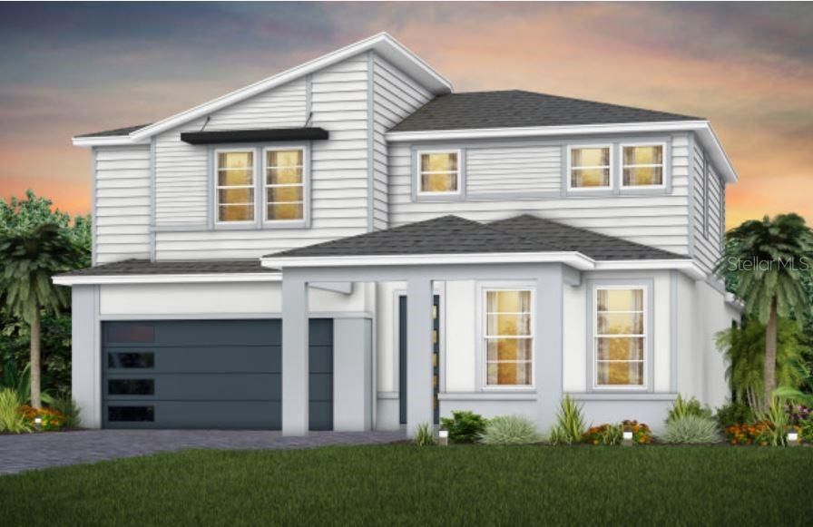 Exterior Design. Artistic rendering for this new construction home. Pictures are for illustrative purposes only. Elevations, colors and options may vary.