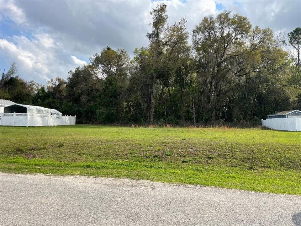 Front View of the Available Lot