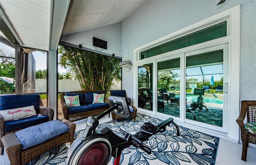 Lounge area at poolside.