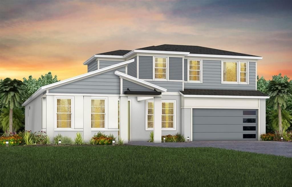 Exterior Design. Artistic rendering for this new construction home. Pictures are for illustrative purposes only. Elevations, colors and options may vary.