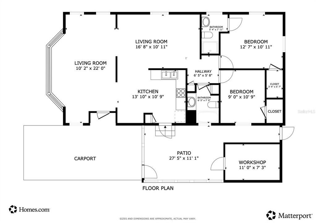 На продажу: $114,400 (2 спален, 2 ванн, 1104 Квадратных фут)