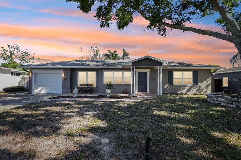 Front yard virtually enhanced