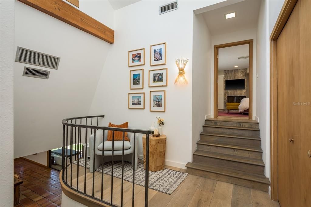 Stairs to primary bedroom