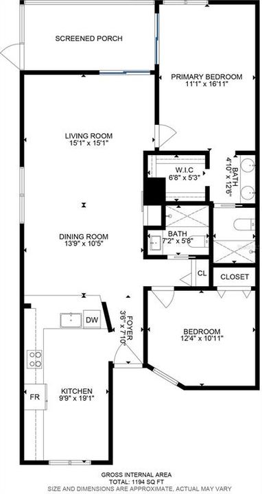 Active With Contract: $245,000 (2 beds, 2 baths, 1150 Square Feet)