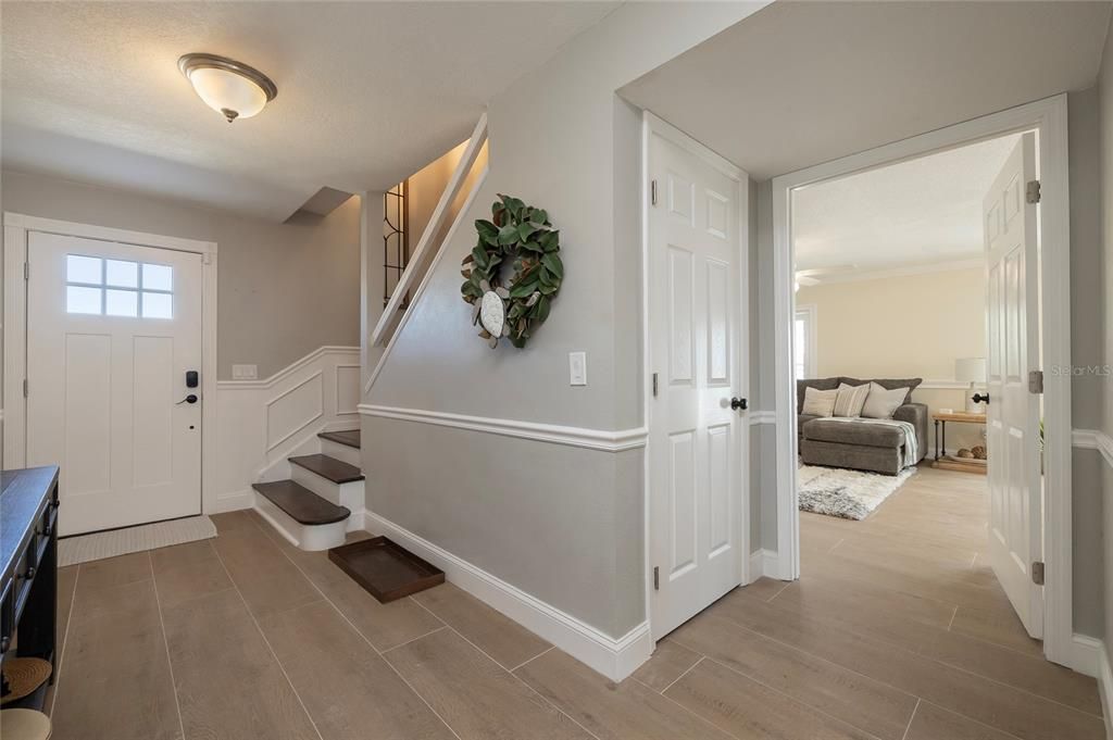 Foyer Leading to Downstairs Living Room