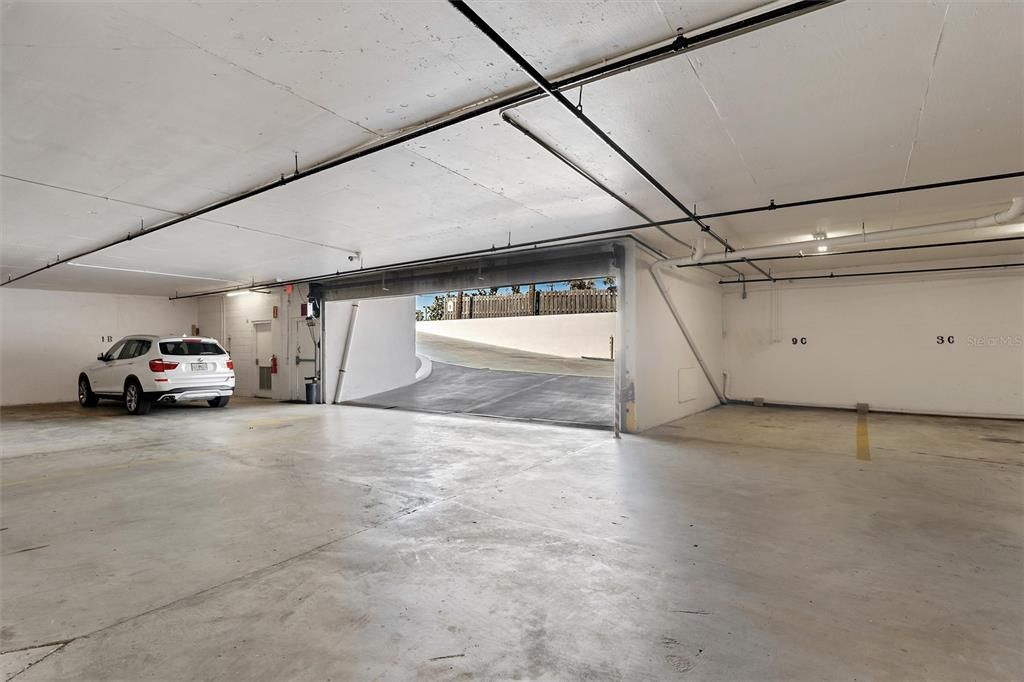 Gated Underground Entry Garage