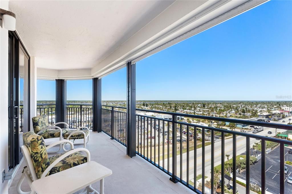 Porch/Balcony with View towards Intracoastal Waterway