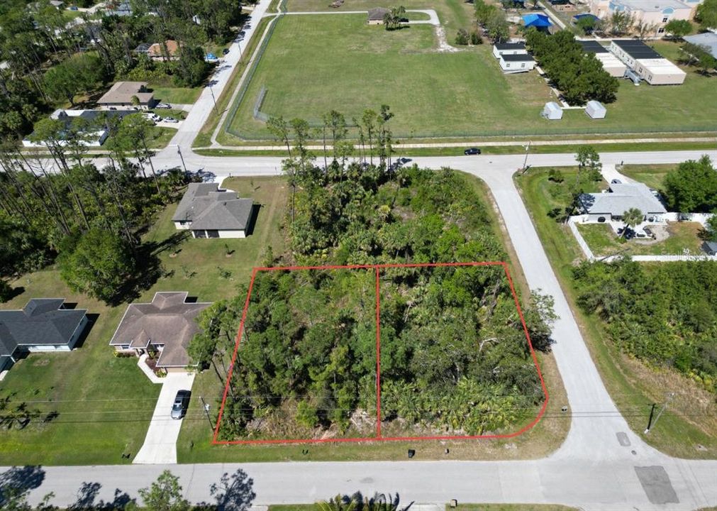 Facing Front with Approx. lot boundaries