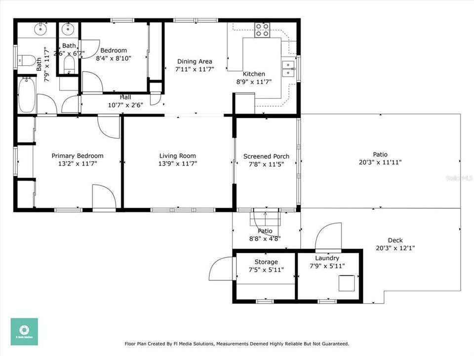 For Sale: $225,000 (2 beds, 1 baths, 768 Square Feet)