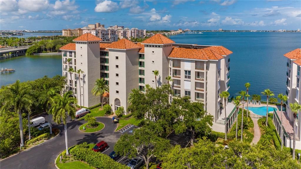 Building overlooking Boca Ciega Bay