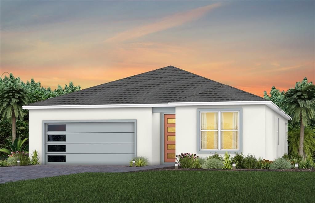 Exterior Design. Artistic rendering for this new construction home. Pictures are for illustrative purposes only. Elevations, colors and options may vary.