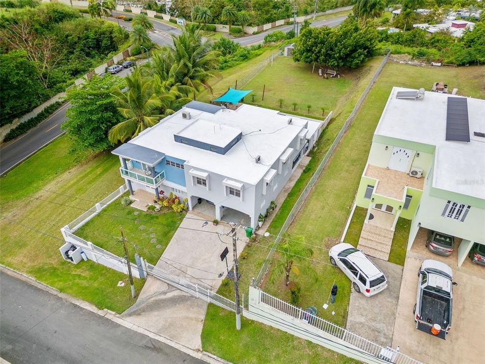 Aerial view of house and lot