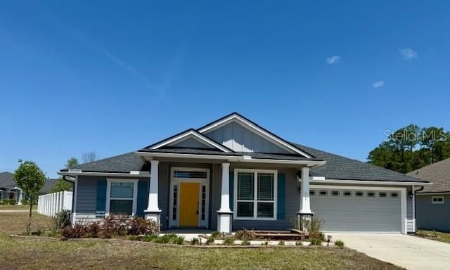 Front view, corner lot