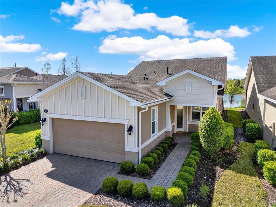 Exterior front of home w/ a Pond View