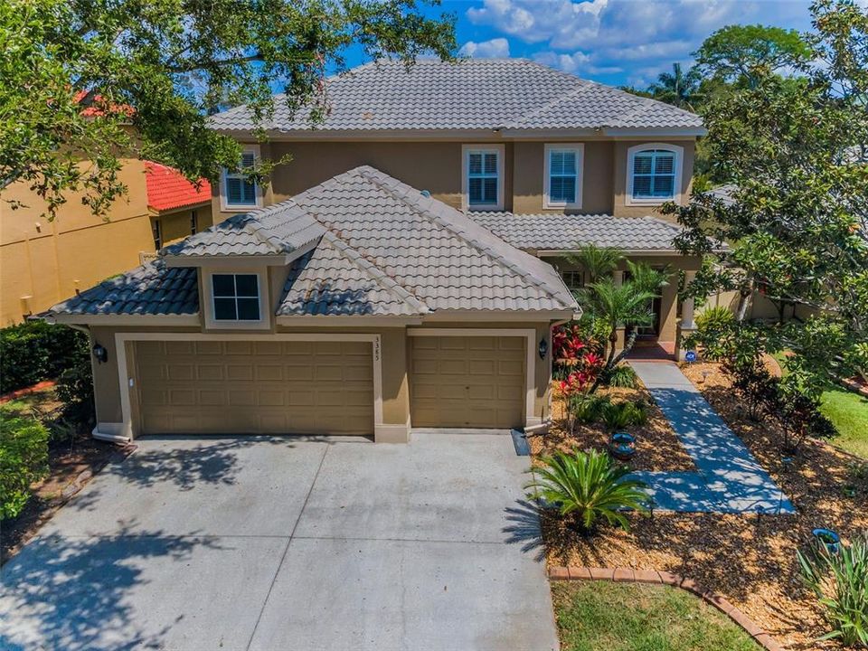 BEAUTIFUL FRONT ELEVATION AERIAL VIEW