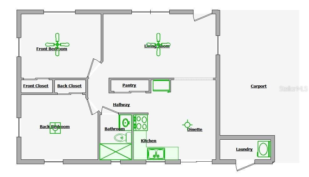 For Sale: $155,900 (2 beds, 1 baths, 765 Square Feet)