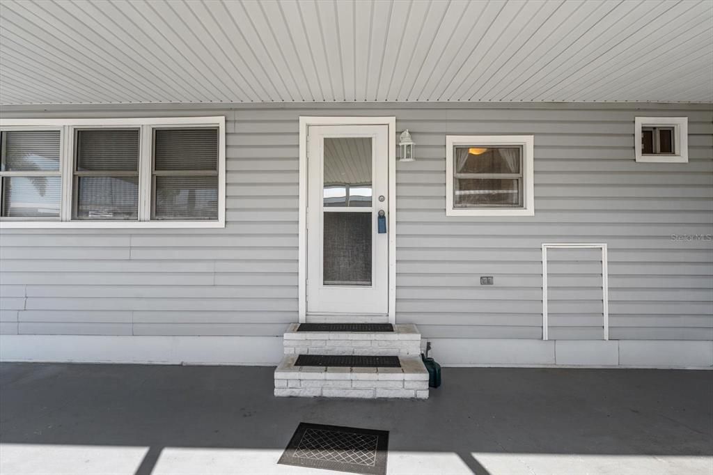 Front door facing West