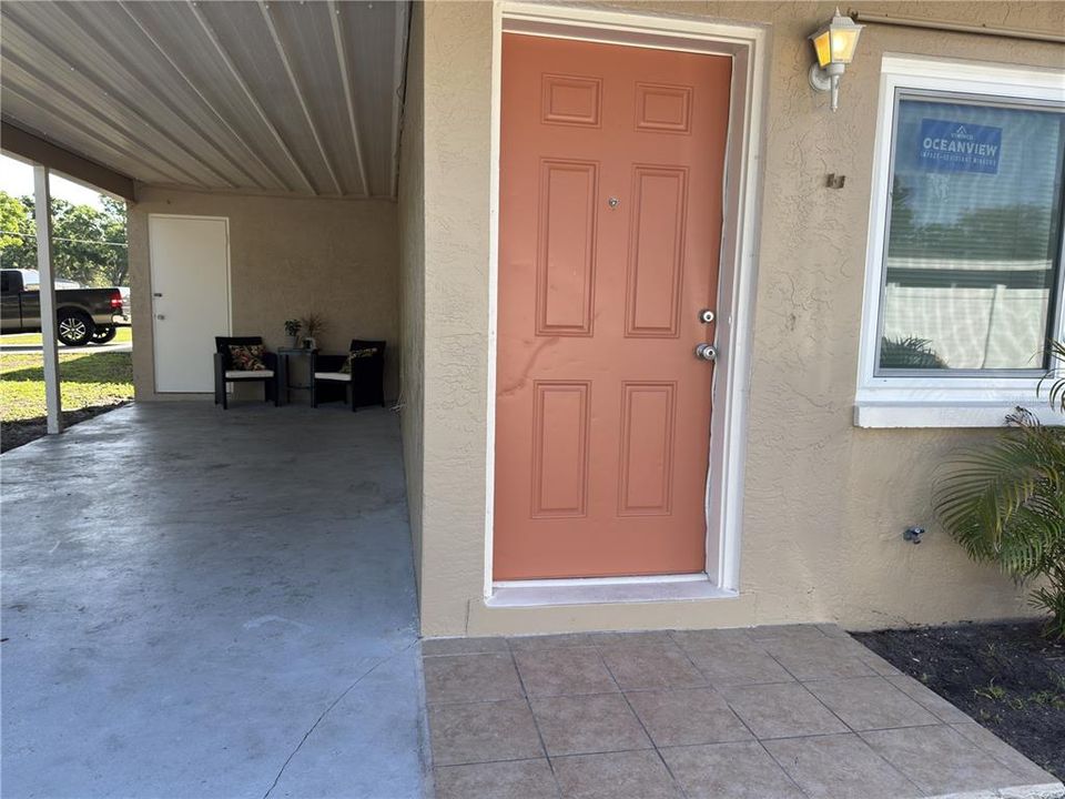 Exterior Door & Carport