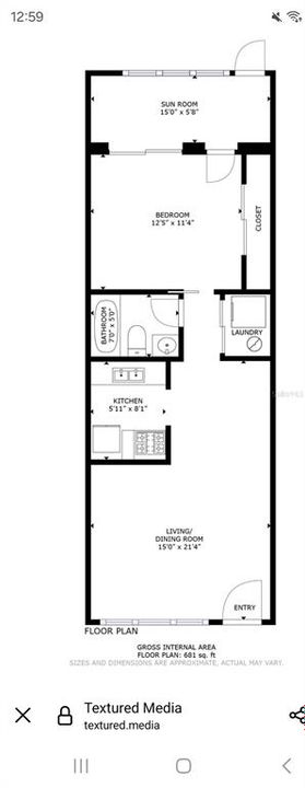 Active With Contract: $109,000 (1 beds, 1 baths, 585 Square Feet)