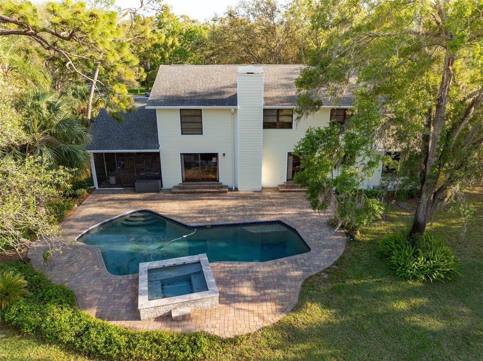 Back view with pool & SPA
