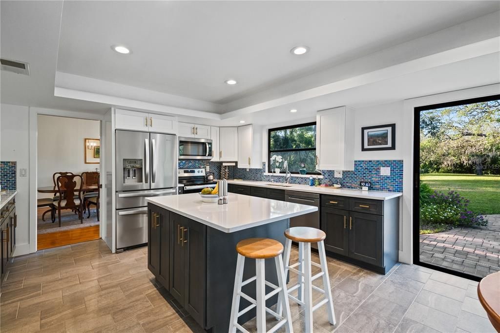 Large kitchen with island