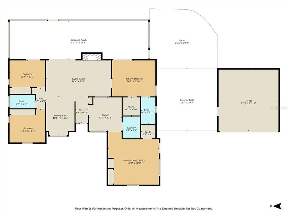 На продажу: $499,900 (4 спален, 2 ванн, 1980 Квадратных фут)