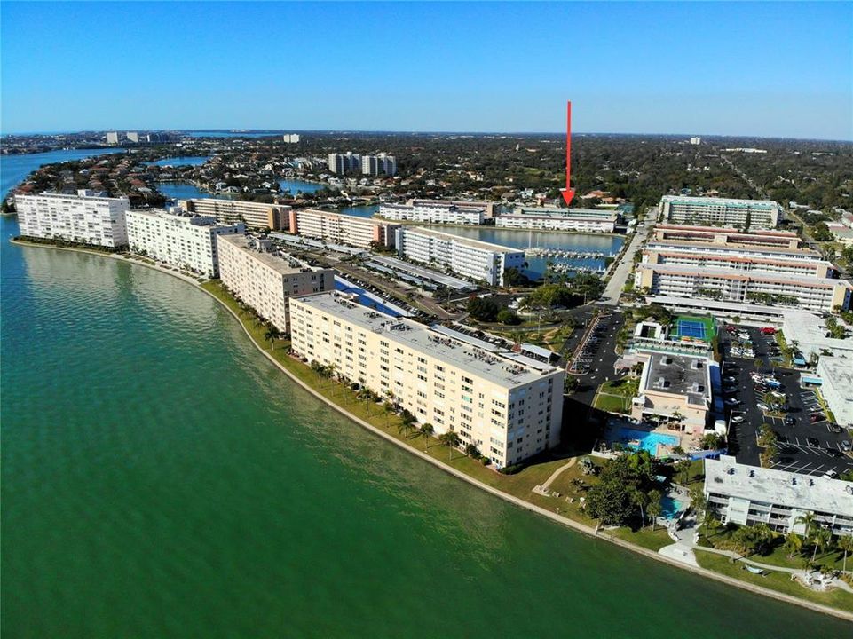 Town Shores Aerial Photograph Showing Fairfax Building Exterior