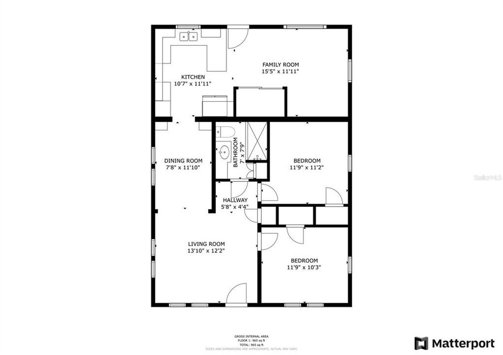 For Sale: $485,000 (2 beds, 1 baths, 936 Square Feet)