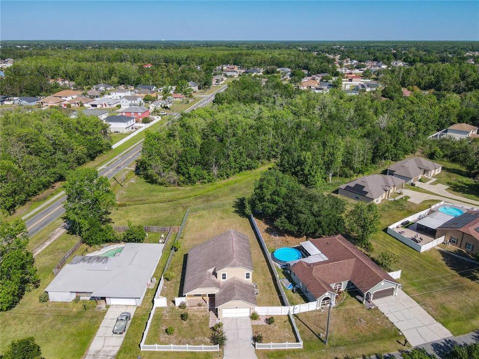 Aerial View of HUGE Gated yard
