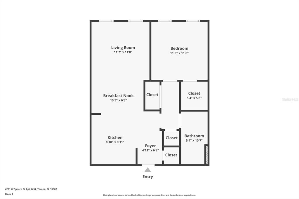 Activo con contrato: $1,700 (1 camas, 1 baños, 696 Pies cuadrados)