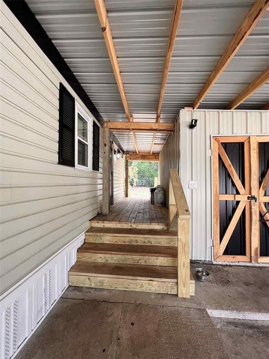 FRONT ENTRACE AND UTILITY SHED