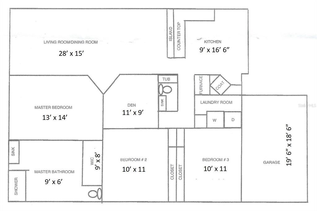 На продажу: $265,000 (3 спален, 2 ванн, 1770 Квадратных фут)