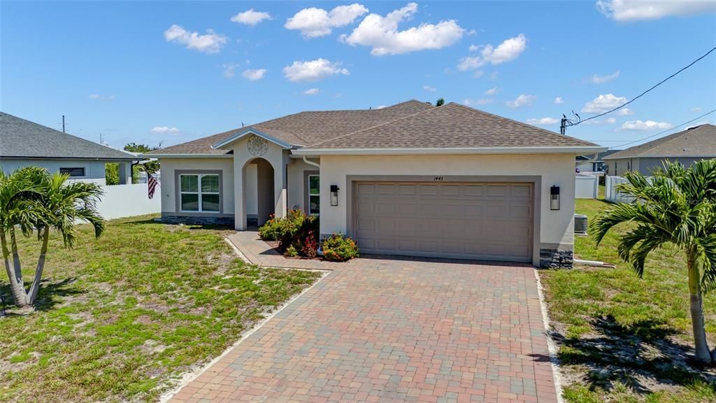 Southern Facing Front with paver driveway