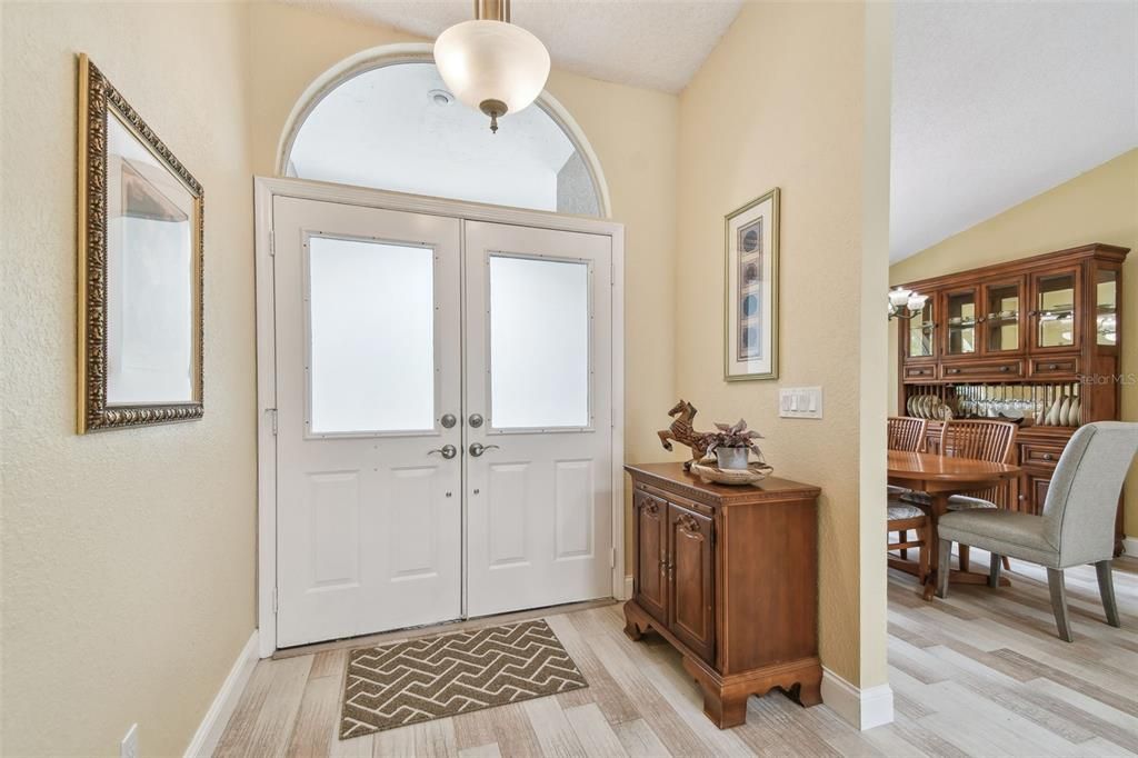 And the dining room is just off to the side of the foyer.