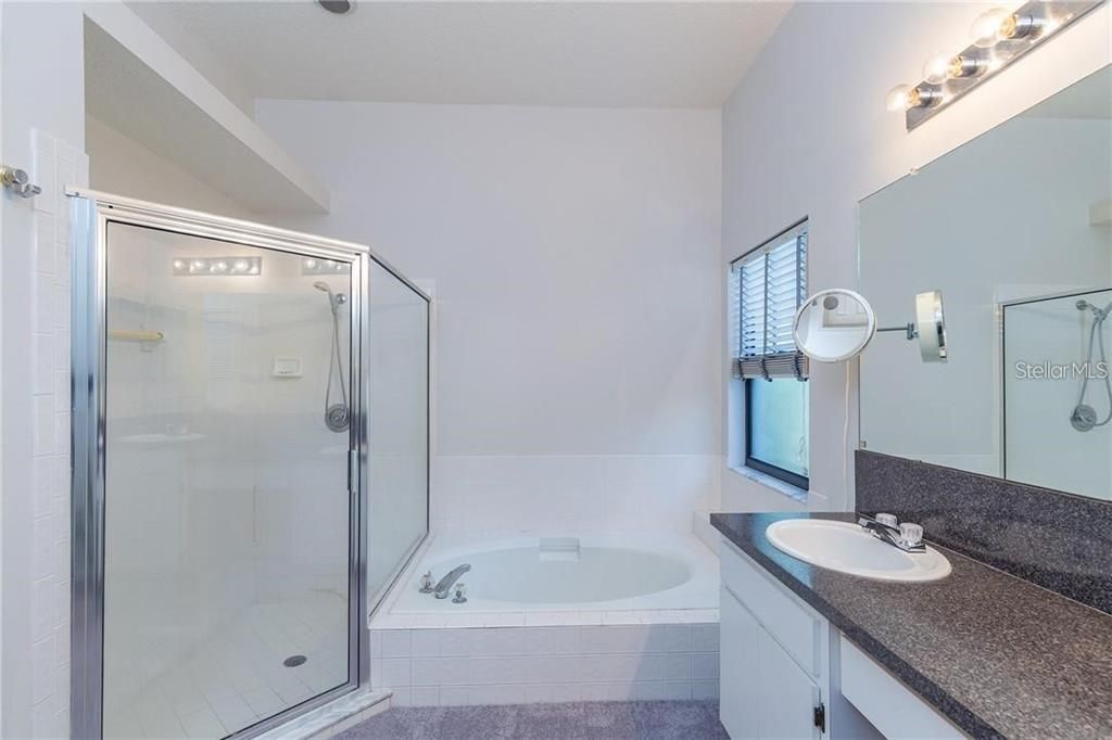MASTER BATHROOM WITH GARDEN TUB & SEPARATE SHOWER