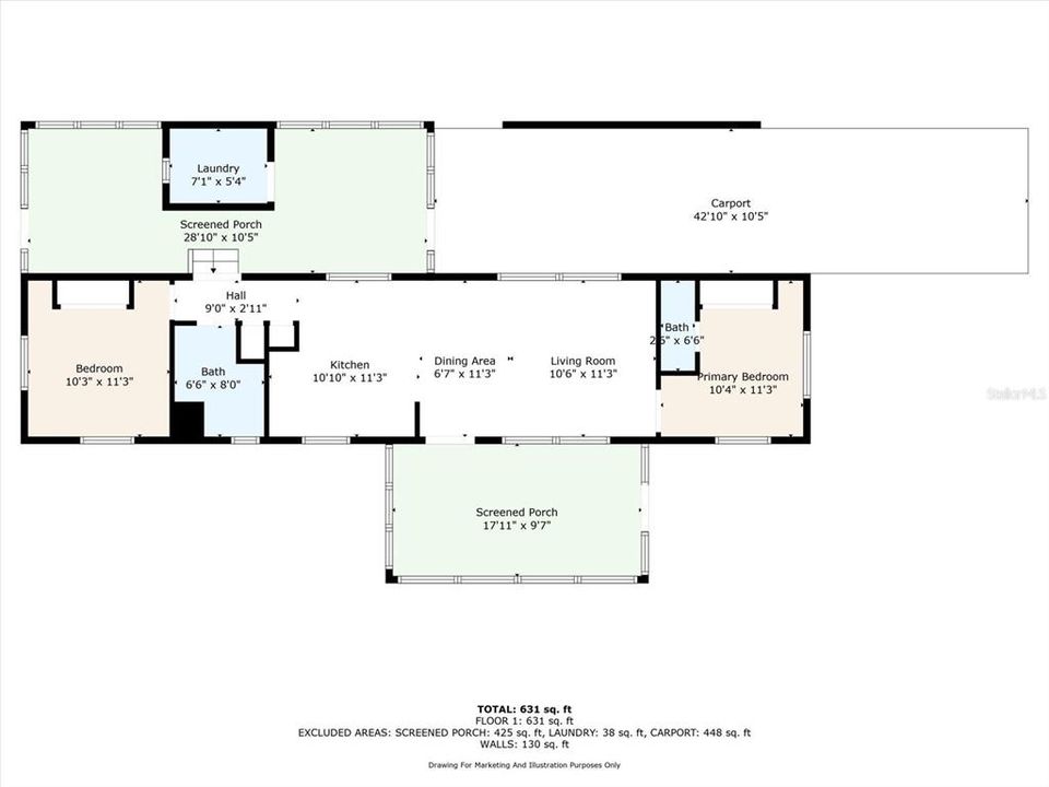 Activo con contrato: $83,900 (2 camas, 1 baños, 672 Pies cuadrados)