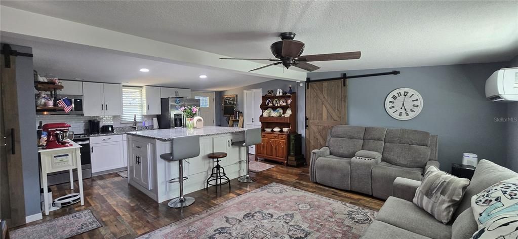 From the front door view through to the amazing kitchen.
