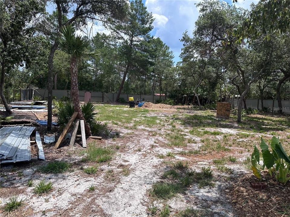 More back yard showing ample room for many hobbies etc.