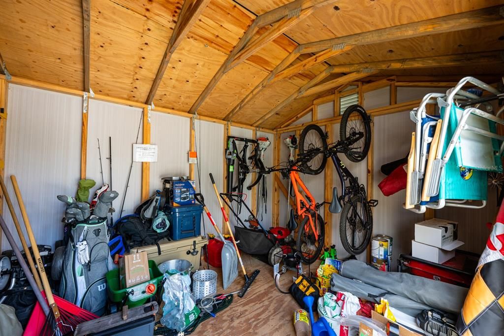 There's plenty of room in the dedicated Storage Shed to keep your outdoor space tidy.