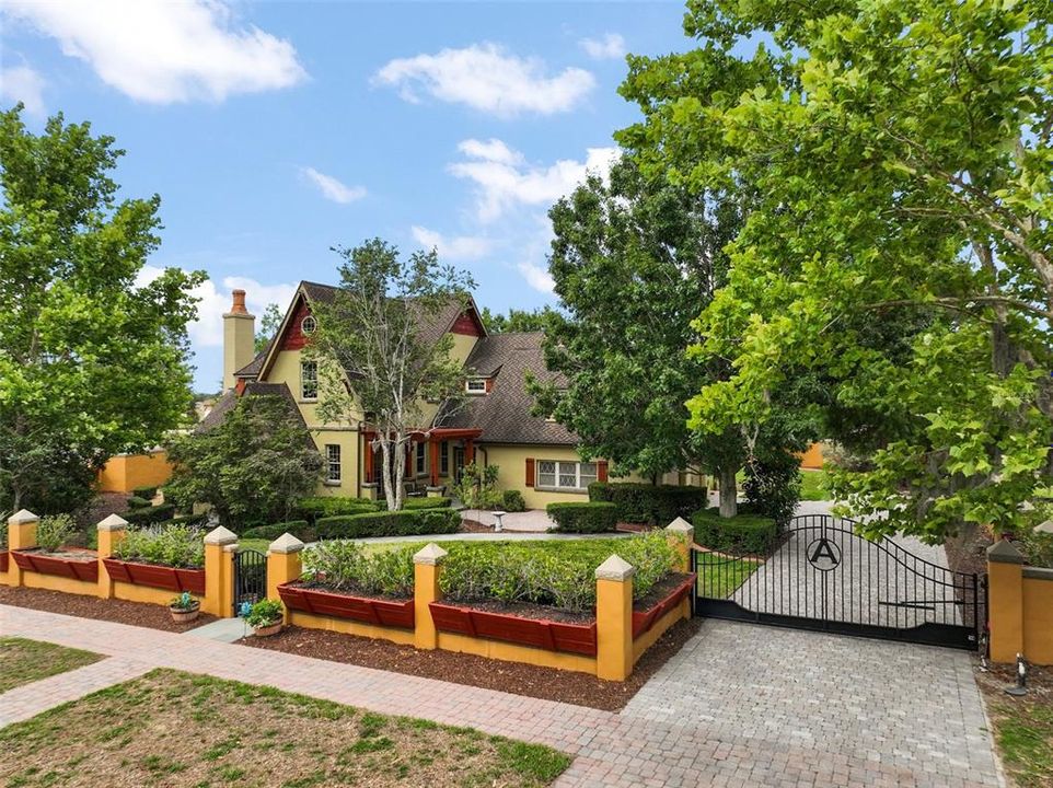 masonry stucco fencing with flower boxes  creates privacy, beauty and ambiance